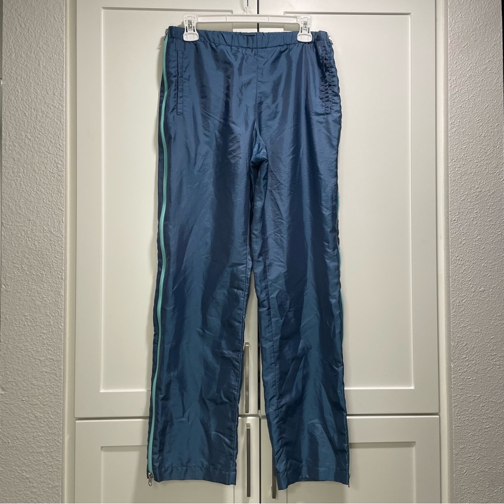 Vintage Y2K Gap Zippered Windbreaker Track Plants Bright Steel/Cyan Blue
